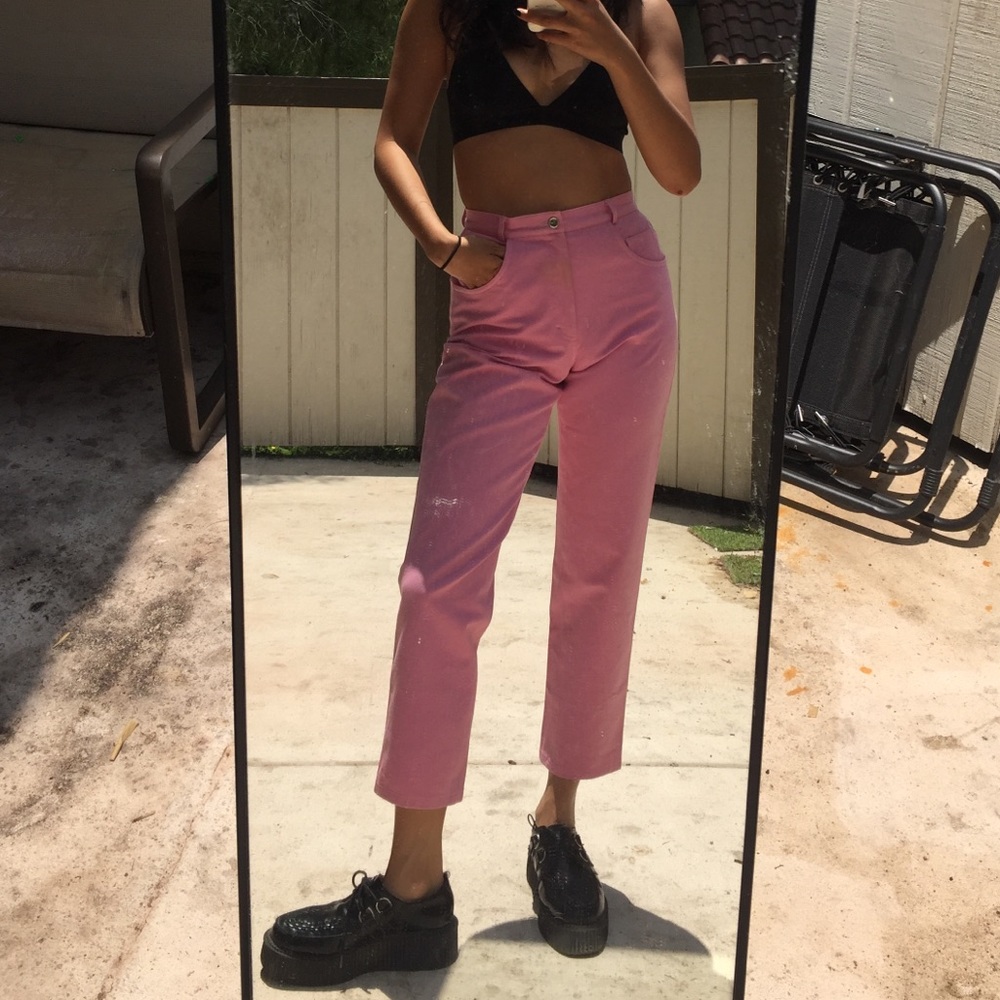 Pink mom jeans